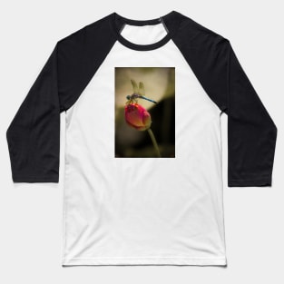 Lotus Bud and Dragonfly On the Lily Pond Baseball T-Shirt